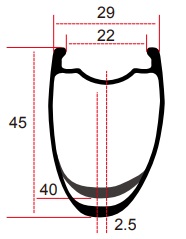 Wielset Disc Carbon Race Wave 40/45mm hoog 21mm inwendig lichtgewicht - Afbeelding 10
